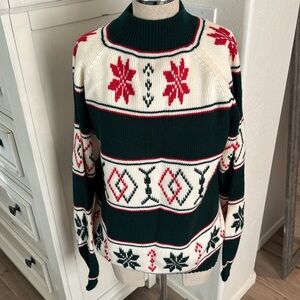 Vintage JCPenney L Nordic snowflake print sweater